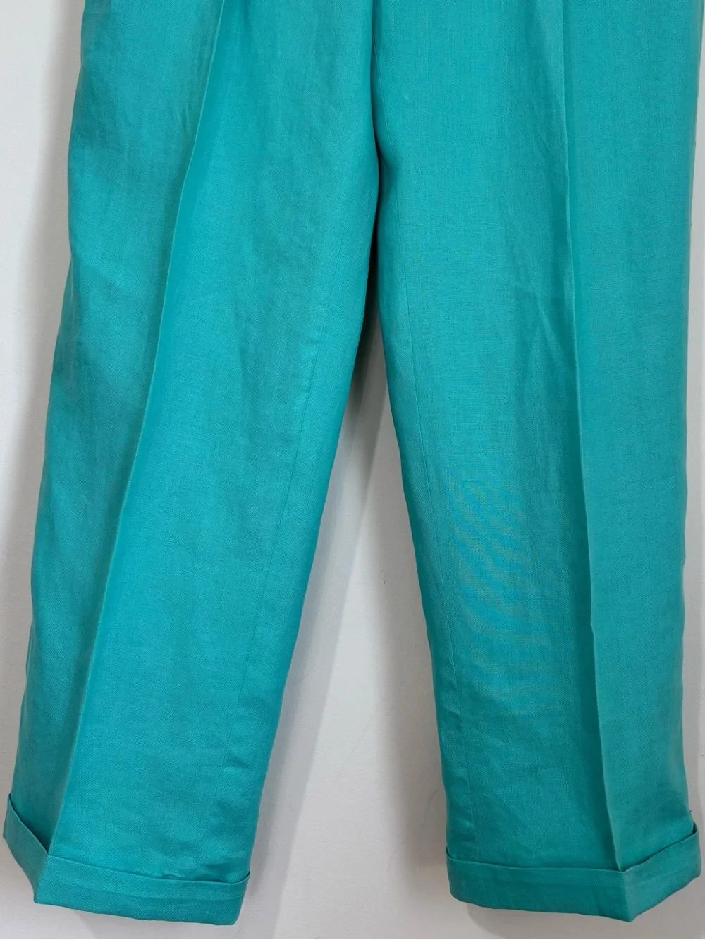 Vintage 90s POLO Ralph Lauren Linen Pleated Cuffed Slacks Resort Causal Men Pant